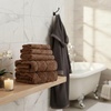 image:imageLavish Home 6 Piece Bathroom Towels Set  525GSM 100 Cotton Bathroom Essentials  2 Bath Sheets 2 Hand Towels and 2 Wash Cloths for Bath Shower Gym Spa and Dorm Room EggplantChocolate