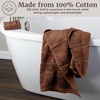 image:imageLavish Home 6 Piece Bathroom Towels Set  525GSM 100 Cotton Bathroom Essentials  2 Bath Sheets 2 Hand Towels and 2 Wash Cloths for Bath Shower Gym Spa and Dorm Room EggplantChocolate