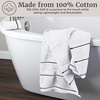 image:imageLavish Home 6 Piece Bathroom Towels Set  525GSM 100 Cotton Bathroom Essentials  2 Bath Sheets 2 Hand Towels and 2 Wash Cloths for Bath Shower Gym Spa and Dorm Room EggplantWhite and Black