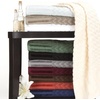 image:imageLavish Home 6Piece Cotton Deluxe Plush Bath Towel Set  Chevron Pattern Plush Sculpted Spa Luxury Decorative Body Hand and Face Towels Green