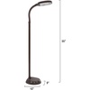 image:imageLavish Home 721438 Full Spectrum Natural Sunlight Floor Lamp with Bendable NeckReading Craft Studying and Esthetician Light 625 BrownBrown