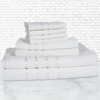 image:imageLavish Home 8 Piece 100 Cotton Plush Bath Towel Set  White