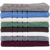 image:imageLavish Home 8PC Plush Bathroom Towels Set  650GSM 100 Cotton Bathroom Essentials with 4 Absorbent Wash Cloths 2 Hand Cloths and 2 Bath Towel for Shower Gym Dorm and Spa Green