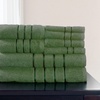image:imageLavish Home 8PC Plush Bathroom Towels Set  650GSM 100 Cotton Bathroom Essentials with 4 Absorbent Wash Cloths 2 Hand Cloths and 2 Bath Towel for Shower Gym Dorm and Spa Green