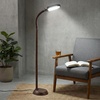 image:imageLavish Home Adjustable Floor Lamp  Full Spectrum Natural Sunlight Lamp and Bendable Neck  Reading Crafting Esthetician Floor Light Woodgrain