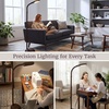 image:imageLavish Home Adjustable Floor Lamp  Full Spectrum Natural Sunlight Lamp and Bendable Neck  Reading Crafting Esthetician Floor Light Woodgrain