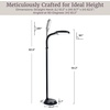 image:imageLavish Home Adjustable LED Floor Lamp with Bendable Neck  Full Spectrum Natural Sunlight LED Lamp for Bedroom and Living Room  Reading Craft and Esthetician Light Black