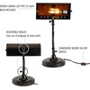 image:imageLavish Home Bankers Lamp  Mission Style Amber Mica Shade Table or Desk Light LED Bulb Included Classic Vintage Look Accent Decor Dark Brown Black Off White 10 x 9 x 14 L x W x H