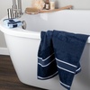 image:imageLavish Home Bathroom Towels Set Bathroom Accessories Beige Set of 6Navy