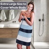 image:imageLavish Home Bathroom Towels Set Bathroom Accessories Beige Set of 6Navy