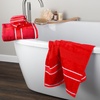 image:imageLavish Home Bathroom Towels Set Bathroom Accessories Beige Set of 6Red