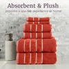 image:imageLavish Home Bathroom Towels Set Bathroom Accessories Brick Red Set of 6