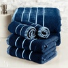 image:imageLavish Home Bathroom Towels Set Bathroom Accessories Navy Set of 6