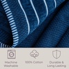 image:imageLavish Home Bathroom Towels Set Bathroom Accessories Navy Set of 6