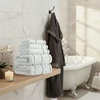 image:imageLavish Home Bathroom Towels Set Bathroom Accessories Seafoam Set of 6