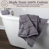 image:imageLavish Home Bathroom Towels Set Bathroom Accessories Silver Set of 6