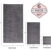 image:imageLavish Home Bathroom Towels Set Bathroom Accessories Silver Set of 6