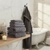 image:imageLavish Home Bathroom Towels Set Bathroom Accessories Silver Set of 6