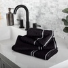 image:imageLavish Home Bathroom Towels Set Bathroom Essentials Black Set of 8