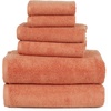 image:imageLavish Home Bathroom Towels Set Bathroom Essentials Brick Red Set of 6Brick