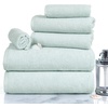 image:imageLavish Home Bathroom Towels Set Bathroom Essentials Brick Red Set of 6Seafoam