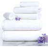 image:imageLavish Home Bathroom Towels Set Bathroom Essentials Brick Red Set of 6White