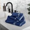 image:imageLavish Home Bathroom Towels Set Bathroom Essentials Eggplant Set of 8Navy
