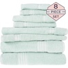 image:imageLavish Home Bathroom Towels Set Bathroom Essentials Eggplant Set of 8Seafoam