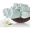 image:imageLavish Home Bathroom Towels Set Bathroom Essentials Eggplant Set of 8Seafoam