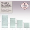 image:imageLavish Home Bathroom Towels Set Bathroom Essentials Eggplant Set of 8Seafoam