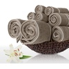 image:imageLavish Home Bathroom Towels Set Bathroom Essentials Eggplant Set of 8Taupe