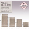 image:imageLavish Home Bathroom Towels Set Bathroom Essentials Eggplant Set of 8Taupe