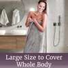 image:imageLavish Home Bathroom Towels Set Bathroom Essentials Eggplant Set of 8White  Silver