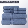 image:imageLavish Home Bathroom Towels Set Taupe Set of 6Blue