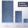 image:imageLavish Home Bathroom Towels Set Taupe Set of 6Blue