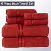 image:imageLavish Home Bathroom Towels Set Taupe Set of 6Burgundy