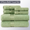 image:imageLavish Home Bathroom Towels Set Taupe Set of 6Green