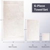 image:imageLavish Home Bathroom Towels Set Taupe Set of 6Ivory