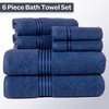 image:imageLavish Home Bathroom Towels Set Taupe Set of 6Navy