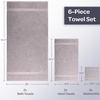 image:imageLavish Home Bathroom Towels Set Taupe Set of 6Silver