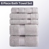 image:imageLavish Home Bathroom Towels Set Taupe Set of 6Silver