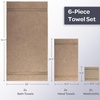 image:imageLavish Home Bathroom Towels Set Taupe Set of 6Taupe