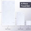 image:imageLavish Home Bathroom Towels Set Taupe Set of 6White