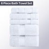 image:imageLavish Home Bathroom Towels Set Taupe Set of 6White
