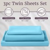 image:imageLavish Home Brushed Microfiber Sheet Set Light Blue 3 Piece TwinTwin