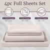 image:imageLavish Home Brushed Microfiber Sheet Set Twin Extra Long WhiteBeige