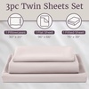 image:imageLavish Home Brushed Microfiber Sheet Set Twin Extra Long WhiteBeige