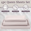 image:imageLavish Home Brushed Microfiber Sheet Set Twin Extra Long WhiteBeige