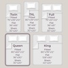 image:imageLavish Home Brushed Microfiber Sheet Set Twin Extra Long WhiteBlue