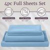 image:imageLavish Home Brushed Microfiber Sheet Set Twin Extra Long WhiteBlue